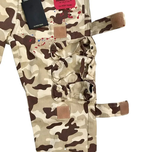 Industrial Indigo NWT Camouflage Cargo Skinny Jeans Men 32 x 32 - Picture 7 of 13